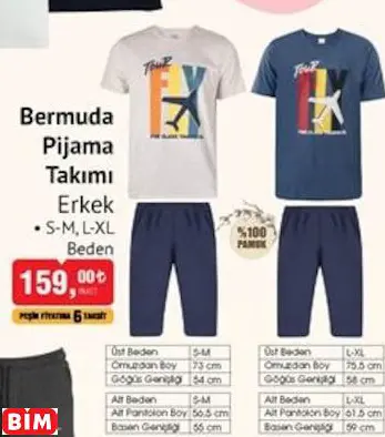BERMUDA PİJAMA TAKIMI BERMUDA PİJAMA TAKIMI